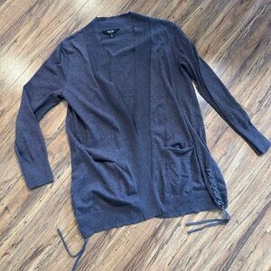 Simply Vera Dusty Violet Side Tie Cardigan